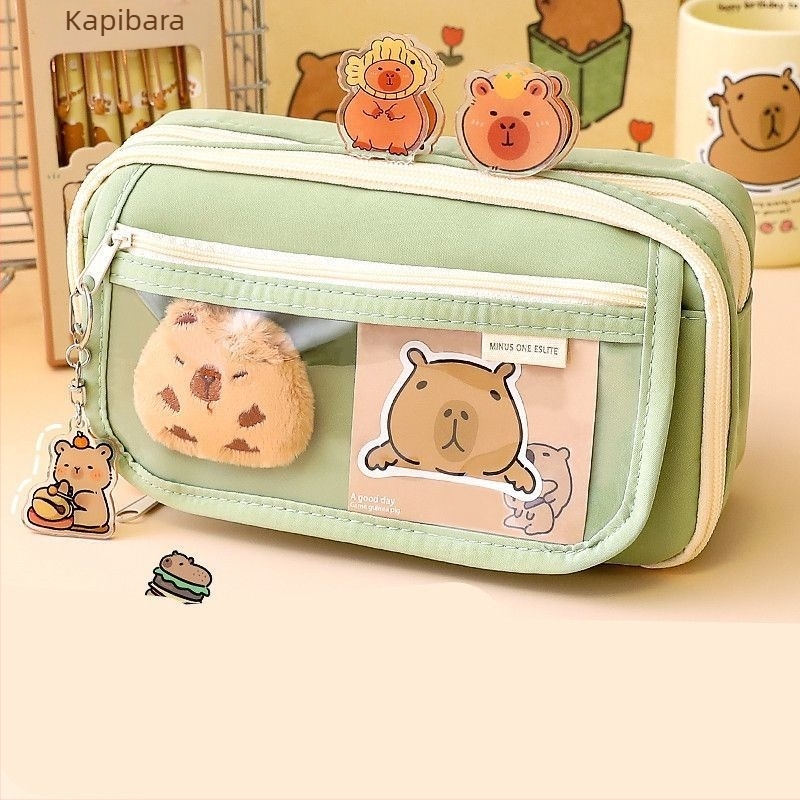 Új Capibala tolltartó lányoknak, általános iskolásoknak, elegáns, felhajtható, nagy kapacitású tolltartó fiúknak