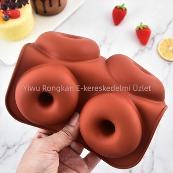 Szilikon fánkforma, csokoládés sütik, puding mousse sütőeszközök, 6 egyenletes, 8 egyenletes, 18 egyenletes tortaforma