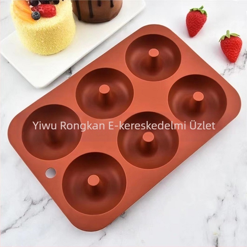 Szilikon fánkforma, csokoládés sütik, puding mousse sütőeszközök, 6 egyenletes, 8 egyenletes, 18 egyenletes tortaforma