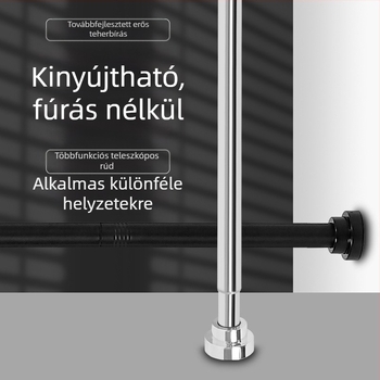 Határokon átnyúló, kizárólag teleszkópos rúd, nem perforált rozsdamentes acél zuhanyfüggöny rúd, ajtófüggöny rúd, ruhaszárító rúd, gardrób függönyrúd toldásához