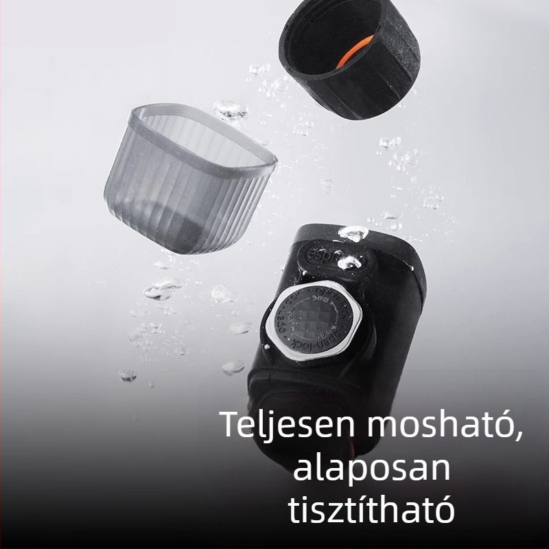 Határokon átnyúló, kézzel préselt, félautomata, pneumatikus eszpresszóporral tölthető, hordozható kávéfőző