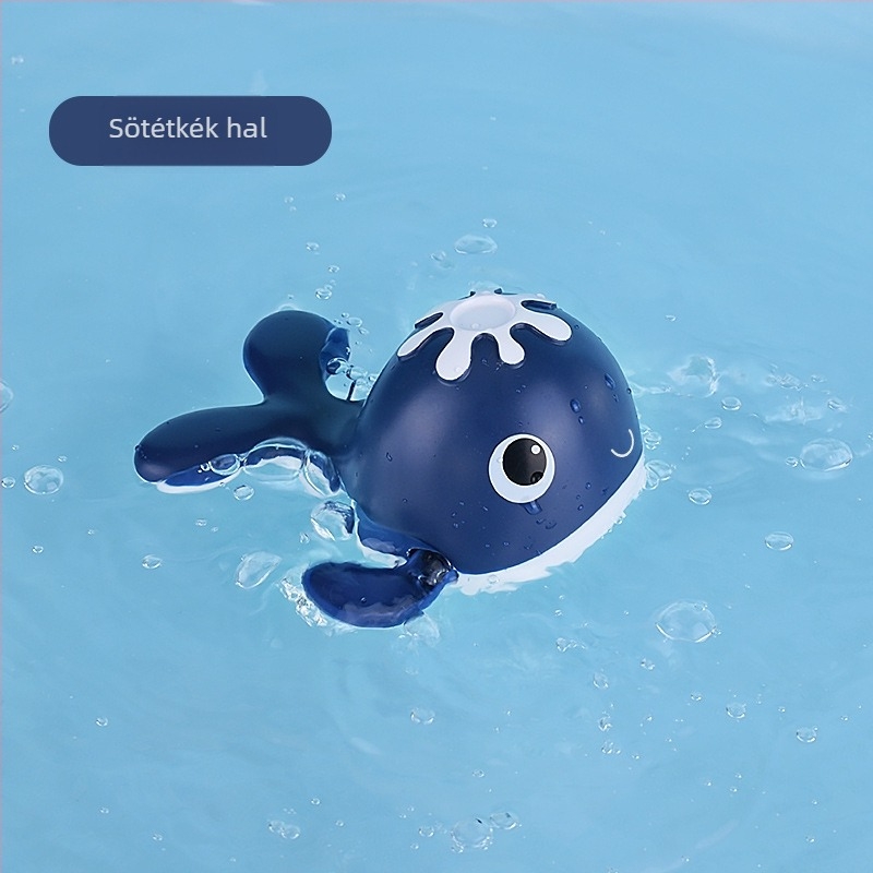 Határokon átnyúló baba felhúzható vízibálna felhúzható úszóbálna fürdőszobai mágneses horgászkészlet fürdővízi játék