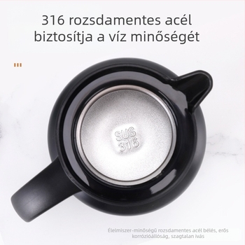 Párolt teáskanna háztartási 316 rozsdamentes acél hőtartó edény nagy kapacitású kávéfőző tea vízelválasztó teáskanna hordozható vízforraló