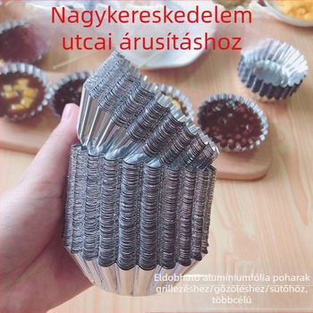 Krizantém lámpatál torta tojástorta forma eldobható sütőfólia alufólia csésze rizssütemény rizssütemény desszert alufólia alap