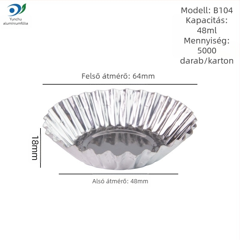 Krizantém lámpatál torta tojástorta forma eldobható sütőfólia alufólia csésze rizssütemény rizssütemény desszert alufólia alap
