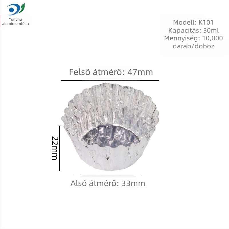 Krizantém lámpatál torta tojástorta forma eldobható sütőfólia alufólia csésze rizssütemény rizssütemény desszert alufólia alap