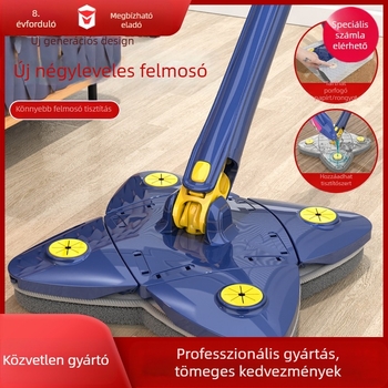 360 fokban forgó háromszög alakú felmosó mennyezet faltető üvegfal négylevelű lóhere felmosó négysarkú felmosó