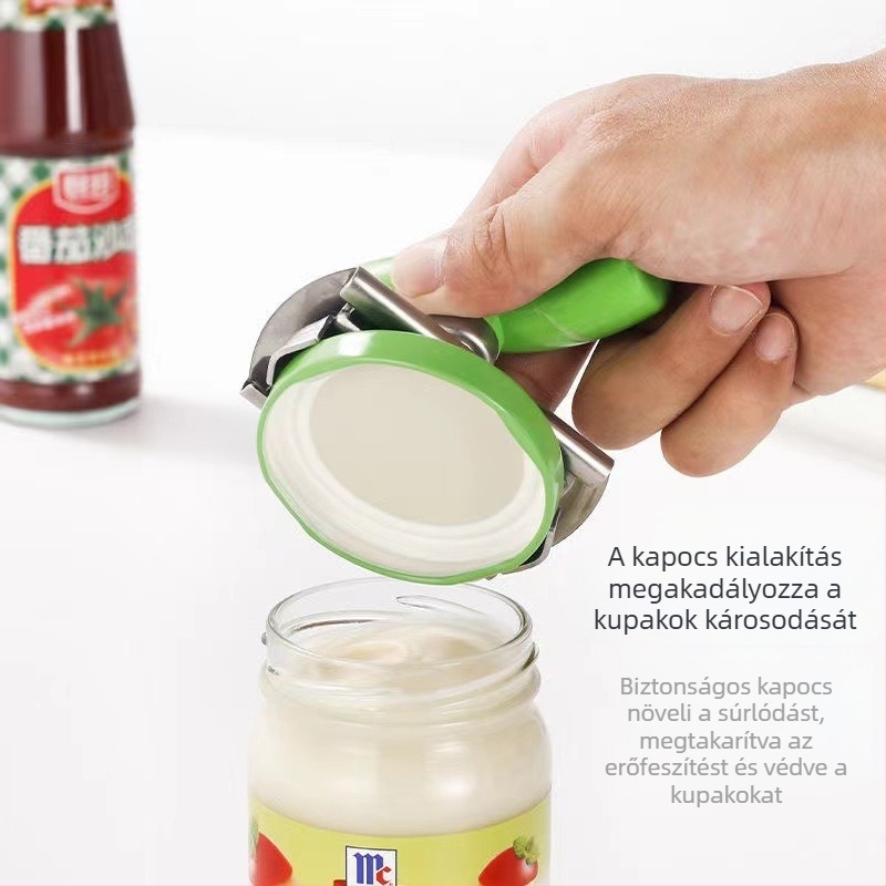 Multifunkcionális konzervnyitó nagykereskedelmi konyhai konzervkupak-csavaró forgatható, állítható munkaerő-megtakarító népszerű rozsdamentes acél palacknyitó