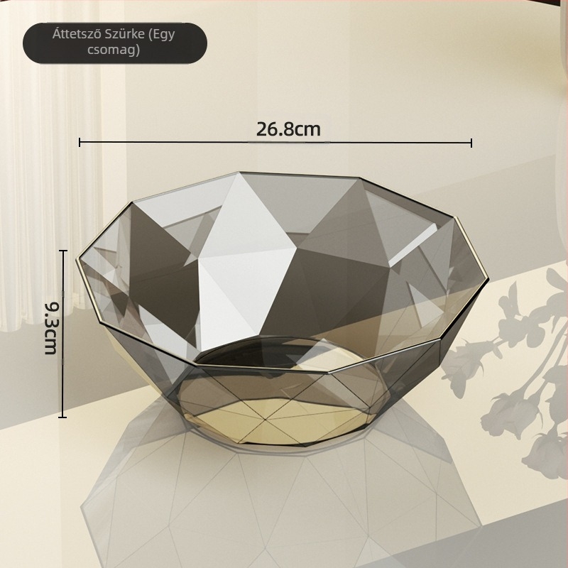 Gyümölcstál Nappali Háztartási Dohányzóasztal Gyümölcstányér 2024 Új Belépés Luxus High-end Snackek High-end Kristály Gyümölcstál Cukorka Tányér