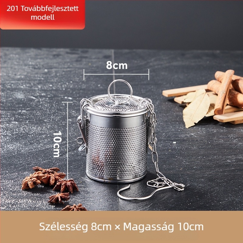 Rozsdamentes acél sós kosár sűrű hálós sós kosár lyukasztó salakosár hallé forró edény leves fűszergolyó fűszerkosár