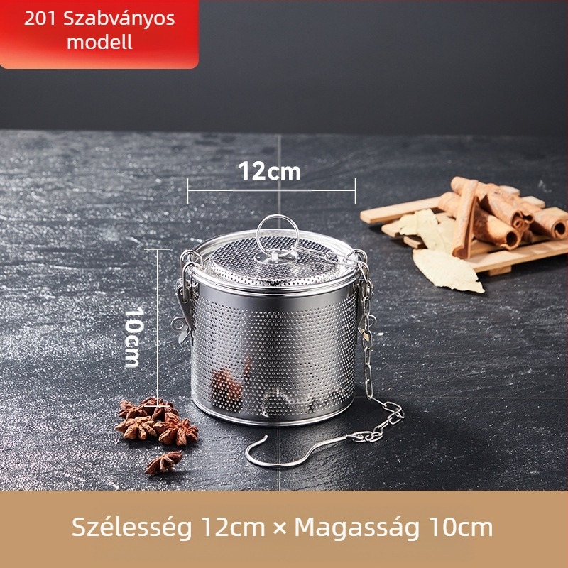 Rozsdamentes acél sós kosár sűrű hálós sós kosár lyukasztó salakosár hallé forró edény leves fűszergolyó fűszerkosár