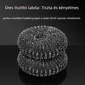 Acéldrótgolyó rozsdamentes acél háztartási, nem hulló konyhai mosogatókefe vasdrótgolyó szennyeződés eltávolító tisztítógolyó