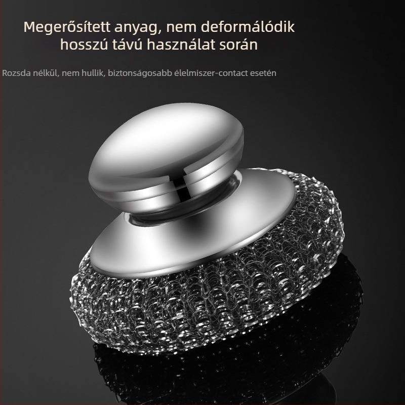 Acéldrótgolyó rozsdamentes acél háztartási, nem hulló konyhai mosogatókefe vasdrótgolyó szennyeződés eltávolító tisztítógolyó