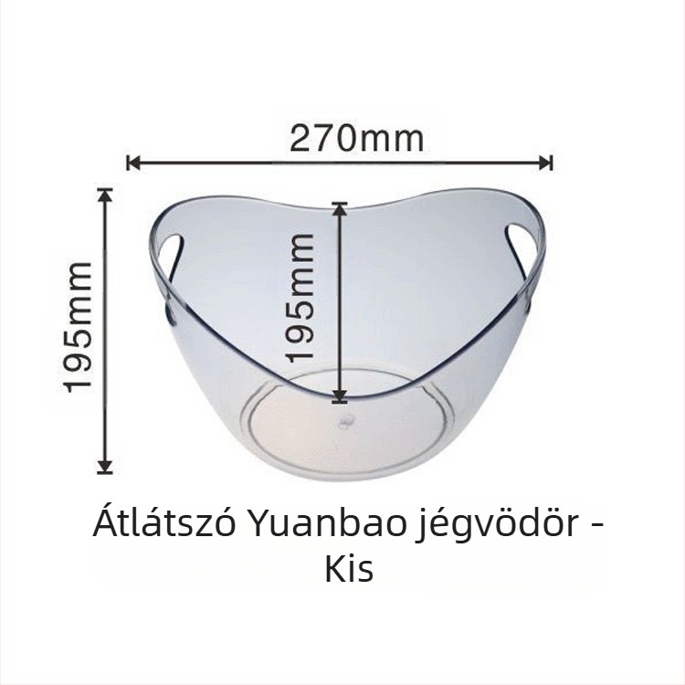 Yuanbao jégvödör Kereskedelmi KTV Bár Kellékek Pezsgős Boros Vödör Jégvödör Sörös Jégvödör Átlátszó Műanyag Jégvödör