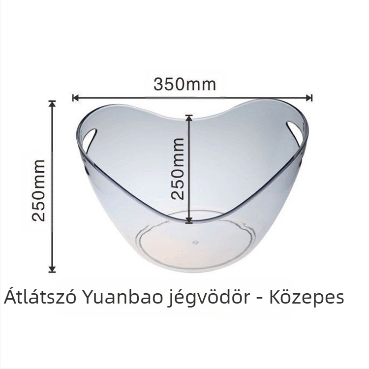 Yuanbao jégvödör Kereskedelmi KTV Bár Kellékek Pezsgős Boros Vödör Jégvödör Sörös Jégvödör Átlátszó Műanyag Jégvödör