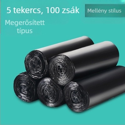 Mellény stílusú szemeteszsák, utcai stand, vastagított szemeteszsák, otthoni konyha, fekete, környezetbarát, nagyméretű táska, szemeteszsák nagykereskedelem