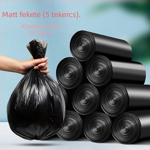 Mellény stílusú szemeteszsák, utcai stand, vastagított szemeteszsák, otthoni konyha, fekete, környezetbarát, nagyméretű táska, szemeteszsák nagykereskedelem