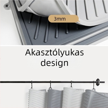 Szilikon lefolyószőnyeg Konyhai edények szűrőszőnyeg Háztartási étkezőasztal szőnyeg Szűrőszőnyeg Szilikon lefolyólemez szőnyeg