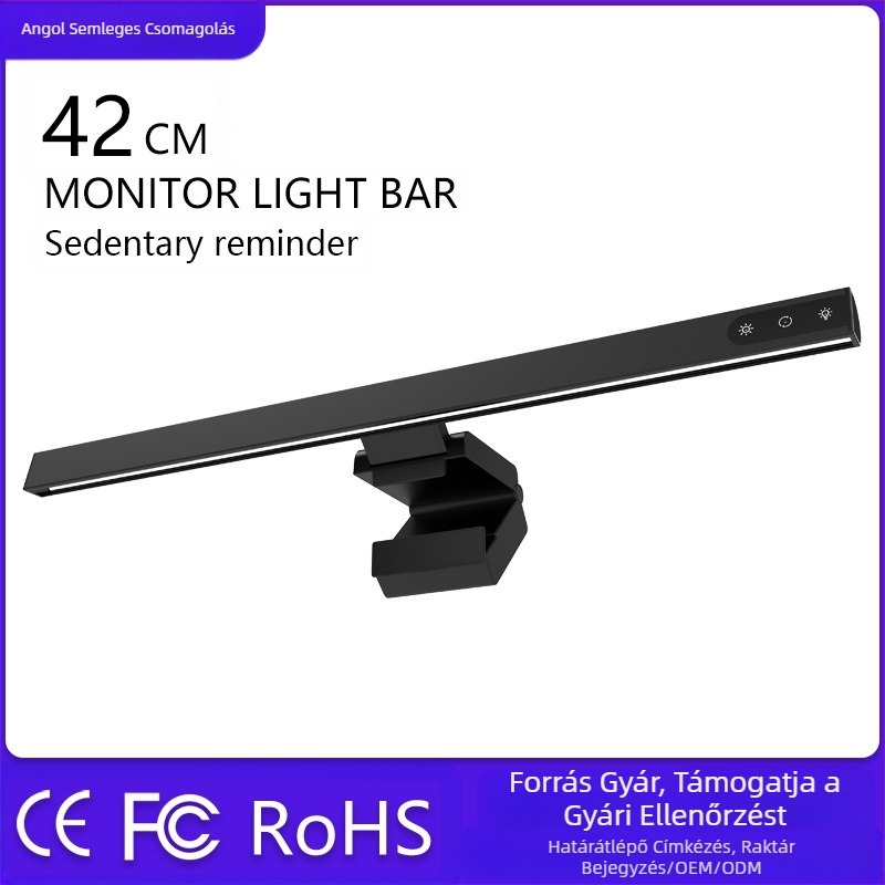 2024 Új, ülő emlékeztető, alumínium ötvözetből készült képernyőfüggő lámpa, monitorfüggő lámpa, számítógép kitöltőfény, szemvédő asztali lámpa