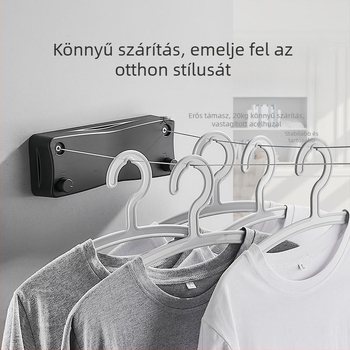 Modern egyszerű stílusú láthatatlan ruhaszárító kollégiumi lyukmentes telepítés ABS anyagból behúzható ruhaszárító kötél