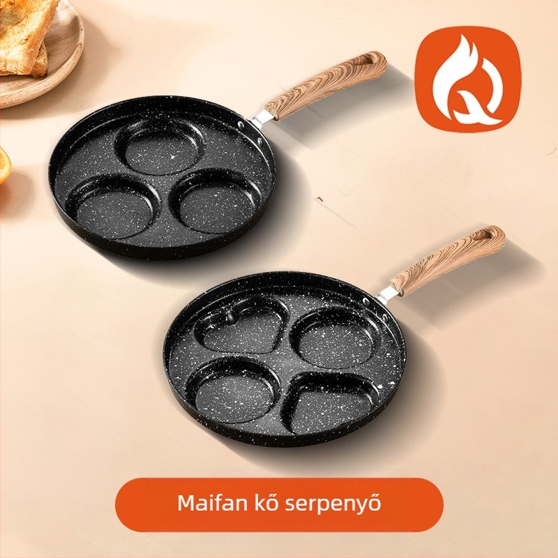Maifan kőből készült porózus serpenyő, tojásos serpenyő, multifunkcionális, lapos aljú, tapadásmentes serpenyő, univerzális reggeli tojásos serpenyő, nagykereskedelem