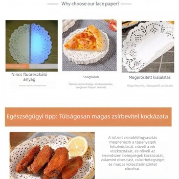 Olajfelszívó papír, virágalappapír, kerek virágpapír, sütőpapír, konyhai virágpárna, pizzapapír, csipkepapír, párnapapír nagykereskedelem
