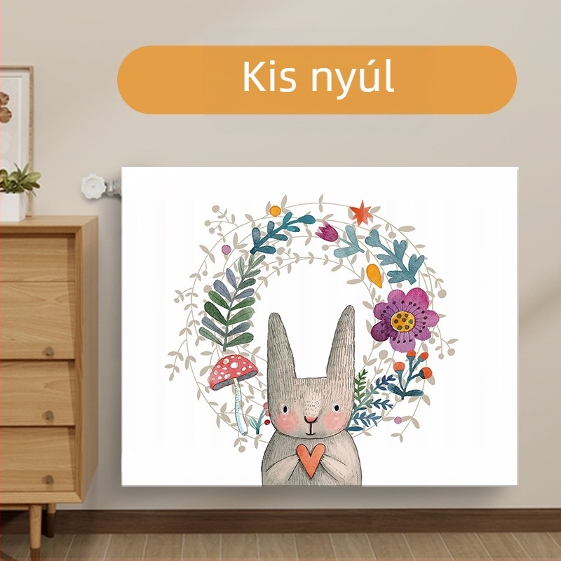 Radiátor porvédő huzat Új, mindent tartalmazó, régimódi, radiátor dekoratív, feketedésgátló, rugalmas porvédő huzat háztartási egyszerűségre