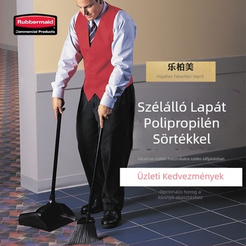 Rubbermaid seprű, műanyag, hosszú nyelű, hajseprű, kültéri, szélálló, szemeteslapát, tartós