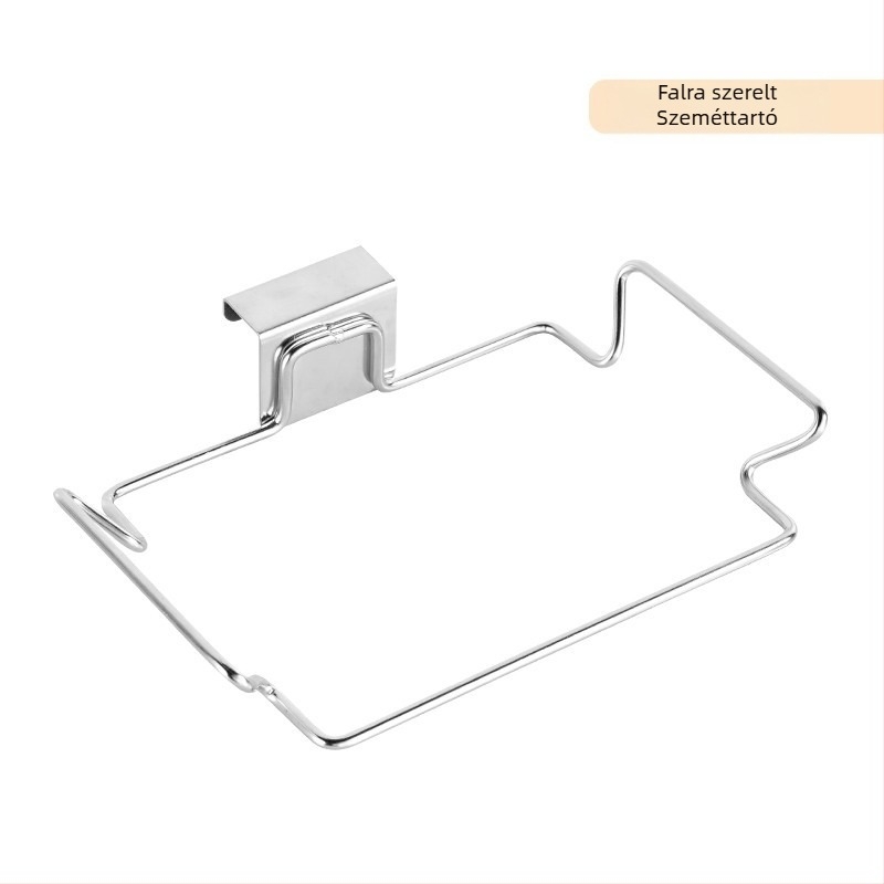 Rozsdamentes acél szemeteszsák tárolóhorog konyhaszekrény konzol függő tartópolc hordozható szemetestartó műtárgy