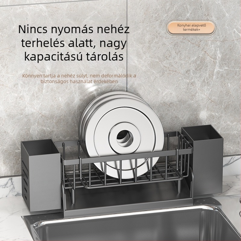 Határokon átnyúló konyhai tárolóállvány, szegmentes rongytartó, vízelvezető állvány, fürdőszobai állvány, mosdótároló, falra szerelhető tároló