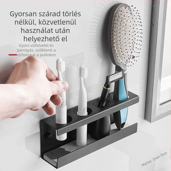 Elektromos fogkefetartó, elektromos fogkefetartó állvány, ütésmentes, falra szerelhető, fürdőszobai falra szerelhető fogkefetartó öltöny