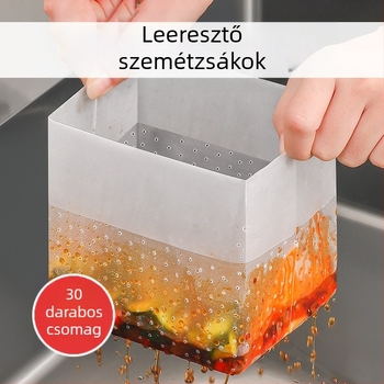 Önálló mosogató elvezető szemeteszsák eldobható konyhai mosogató maradékok blokkolásgátló szűrőháló vízzsák