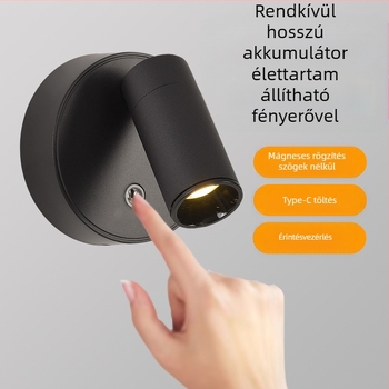 Határokon átnyúló e-kereskedelem, vezeték nélküli, újratölthető fali lámpa, mágneses COB reflektor, USB mélysugárzó, hálószobai fali mosólámpa, falfestmény, LED lámpa