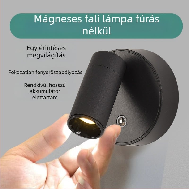 Határokon átnyúló e-kereskedelem, vezeték nélküli, újratölthető fali lámpa, mágneses COB reflektor, USB mélysugárzó, hálószobai fali mosólámpa, falfestmény, LED lámpa