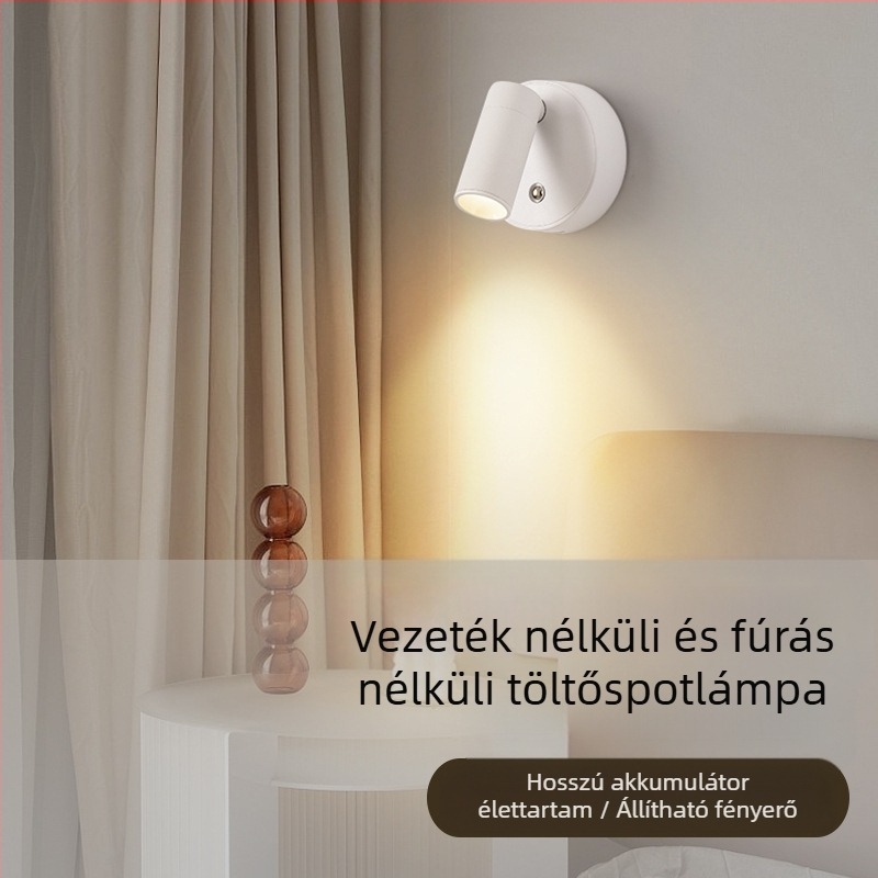 Határokon átnyúló e-kereskedelem, vezeték nélküli, újratölthető fali lámpa, mágneses COB reflektor, USB mélysugárzó, hálószobai fali mosólámpa, falfestmény, LED lámpa