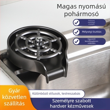 Háztartási rozsdamentes acél nagynyomású csészemosó konyhai mosogató kereskedelmi bár automata mosócsésze műtárgy ABS műanyag