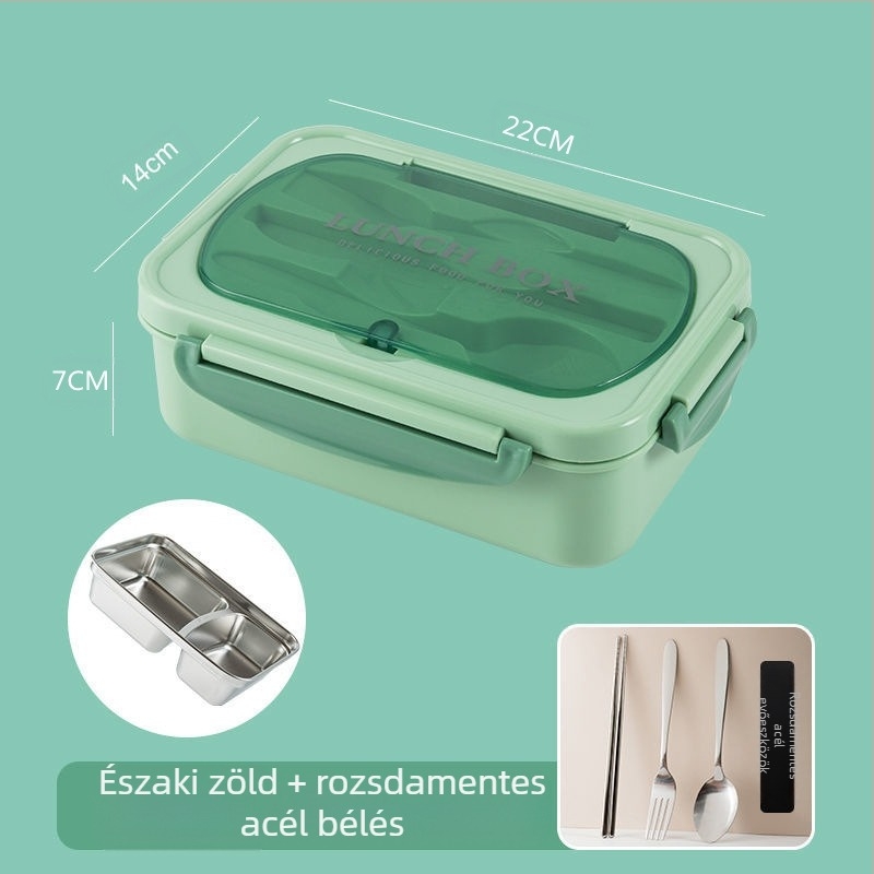 304 rozsdamentes acélból készült szigetelt bento ebéddoboz diákoknak, hordozható, lezárt, rácsos, bento dobozos ebéddoboz logóval