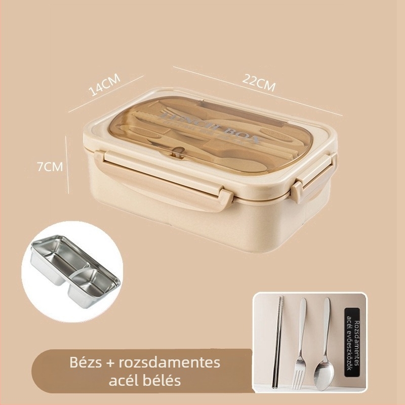 304 rozsdamentes acélból készült szigetelt bento ebéddoboz diákoknak, hordozható, lezárt, rácsos, bento dobozos ebéddoboz logóval