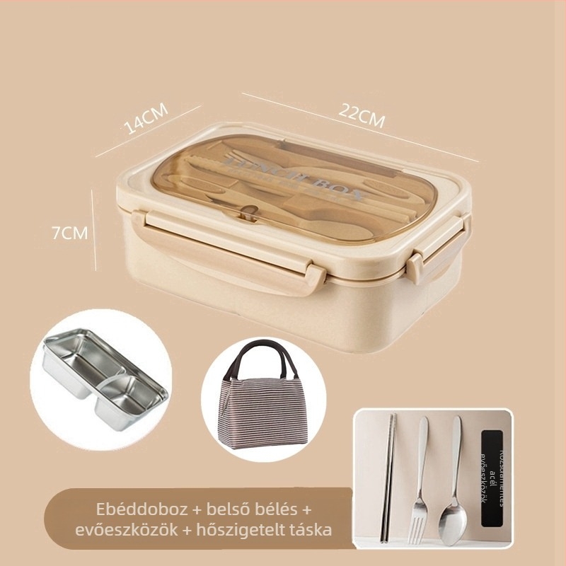 304 rozsdamentes acélból készült szigetelt bento ebéddoboz diákoknak, hordozható, lezárt, rácsos, bento dobozos ebéddoboz logóval