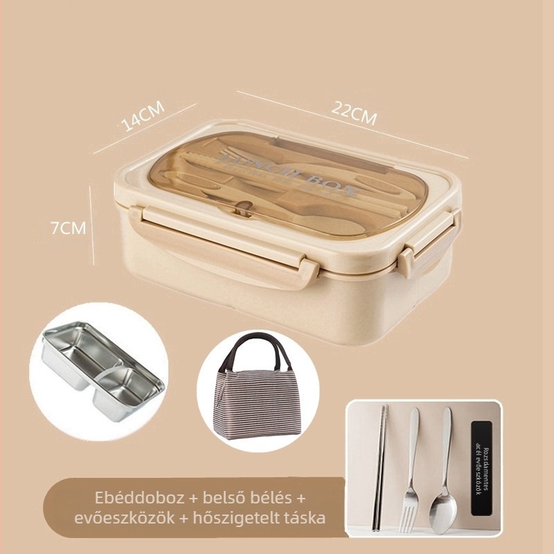 304 rozsdamentes acélból készült szigetelt bento ebéddoboz diákoknak, hordozható, lezárt, rácsos, bento dobozos ebéddoboz logóval