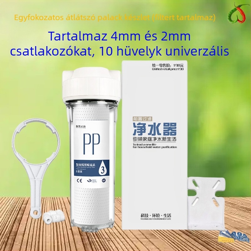 Víztisztító szűrő csapvíz PP pamut szűrőelem 10 hüvelykes univerzális elülső 2 pontos pe csöves háztartási 4 pontos vízszűrő