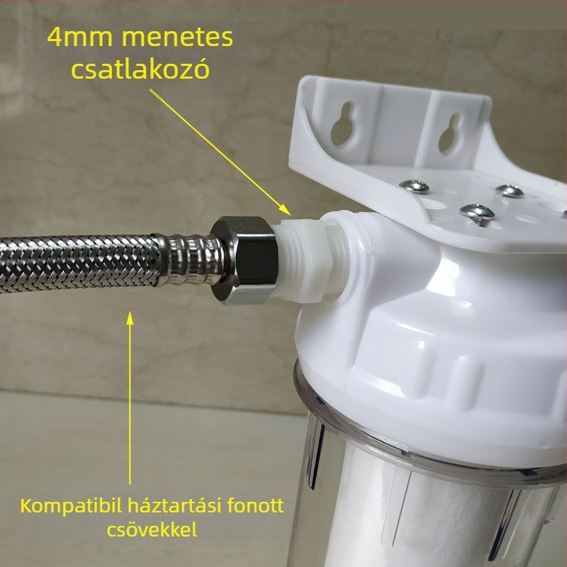 Víztisztító szűrő csapvíz PP pamut szűrőelem 10 hüvelykes univerzális elülső 2 pontos pe csöves háztartási 4 pontos vízszűrő