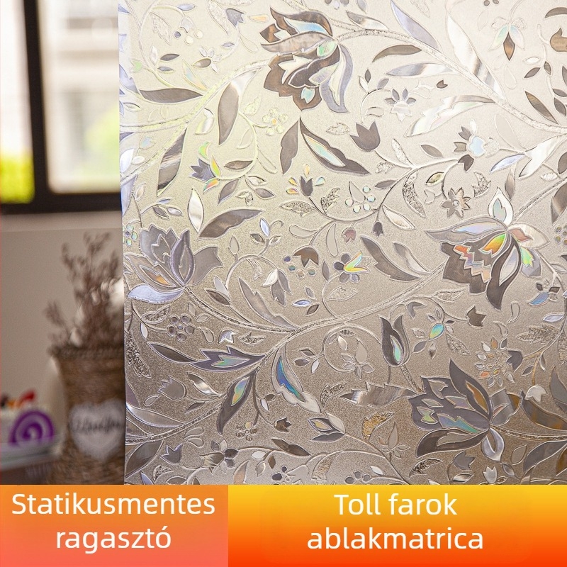 Háztartási kis tekercses üvegmatrica ablak árnyékoló matrica üvegfólia sűrített robbanásbiztos fényvédő matt üvegmatrica statikus elektromosság