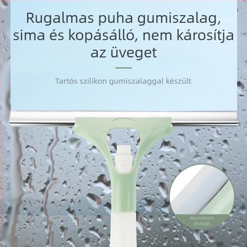 Új üvegtisztító kefe háztartási többfunkciós ablaktörlő öntözőkannával, szivacskefével és kétoldalas üvegtisztító műtárggyal