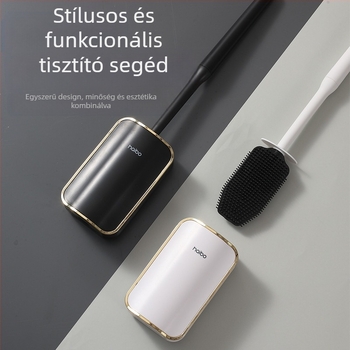 Külkereskedelmi WC-kefe zsákutcák nélkül, akadálymentesített luxus stílusú falra szerelhető WC-kefe, fürdőszobai guggoló WC-tisztító WC-tárgy