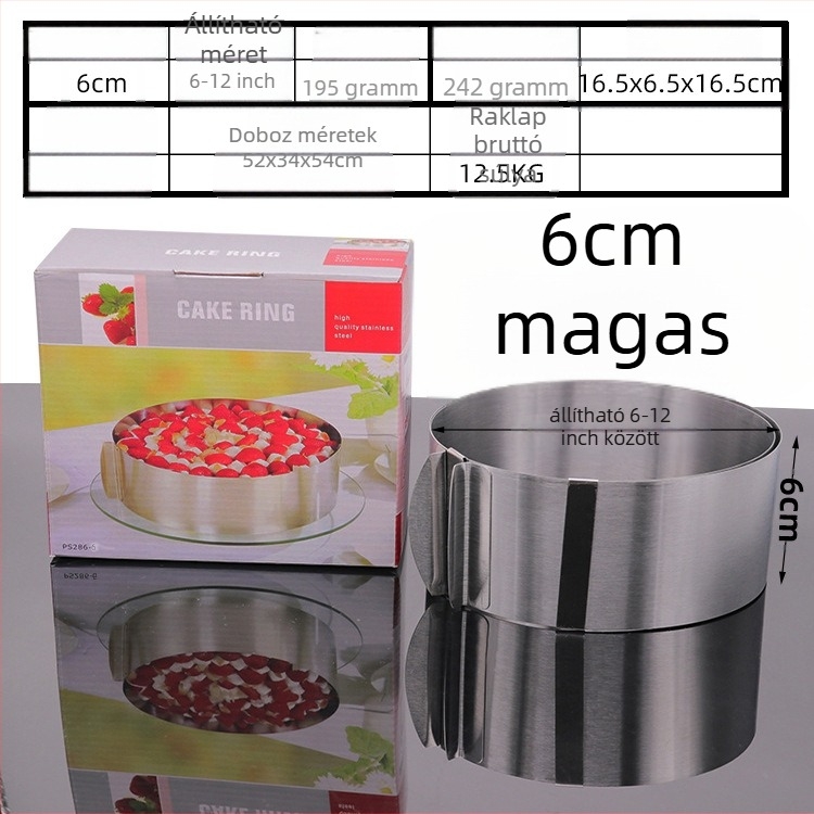 Ha rozsdamentes acélból készült mousse kört, kereket, kézzel állítható torta kör tortaformát keresel, DIY több alakú szívet