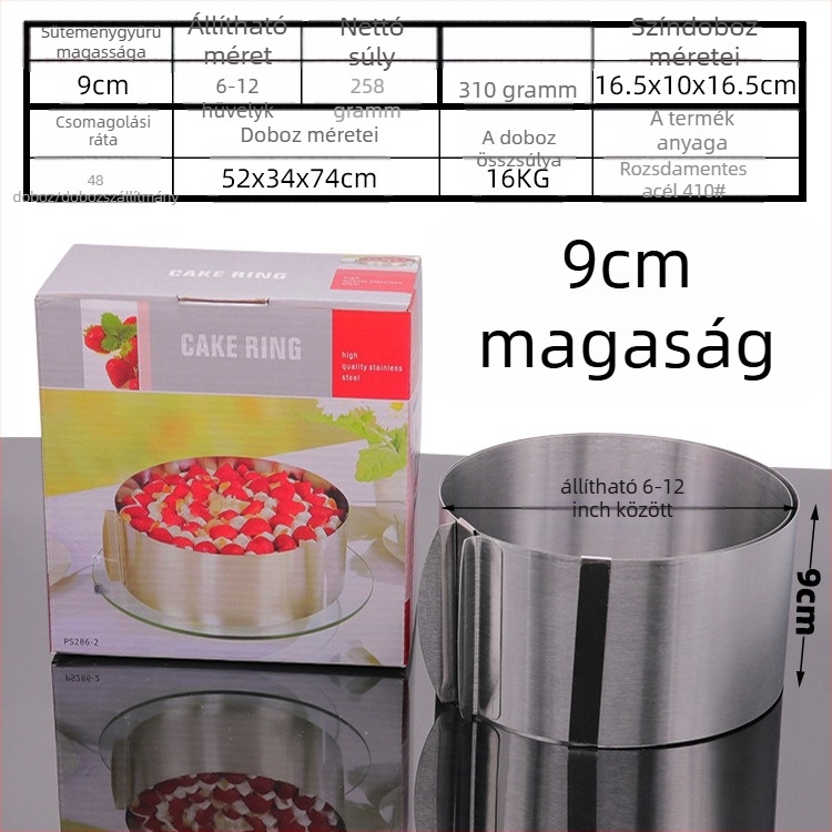 Ha rozsdamentes acélból készült mousse kört, kereket, kézzel állítható torta kör tortaformát keresel, DIY több alakú szívet