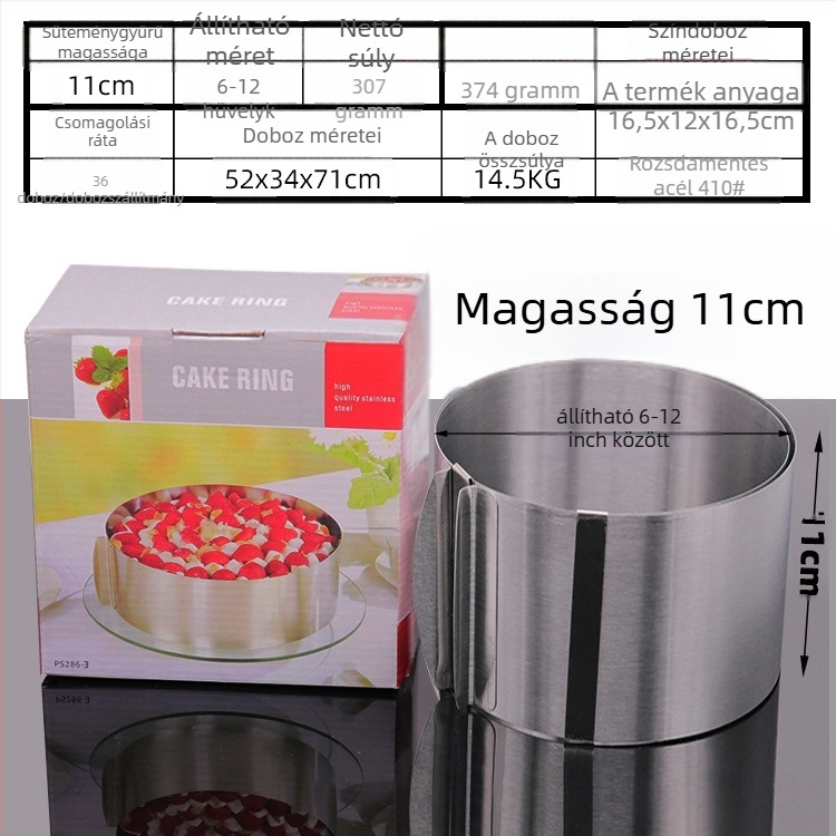 Ha rozsdamentes acélból készült mousse kört, kereket, kézzel állítható torta kör tortaformát keresel, DIY több alakú szívet
