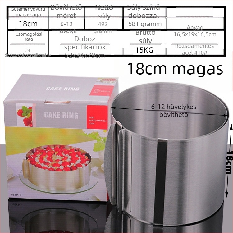 Ha rozsdamentes acélból készült mousse kört, kereket, kézzel állítható torta kör tortaformát keresel, DIY több alakú szívet