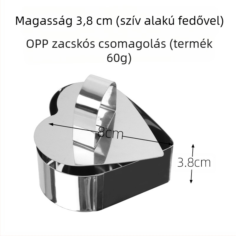 Ha rozsdamentes acélból készült mousse kört, kereket, kézzel állítható torta kör tortaformát keresel, DIY több alakú szívet